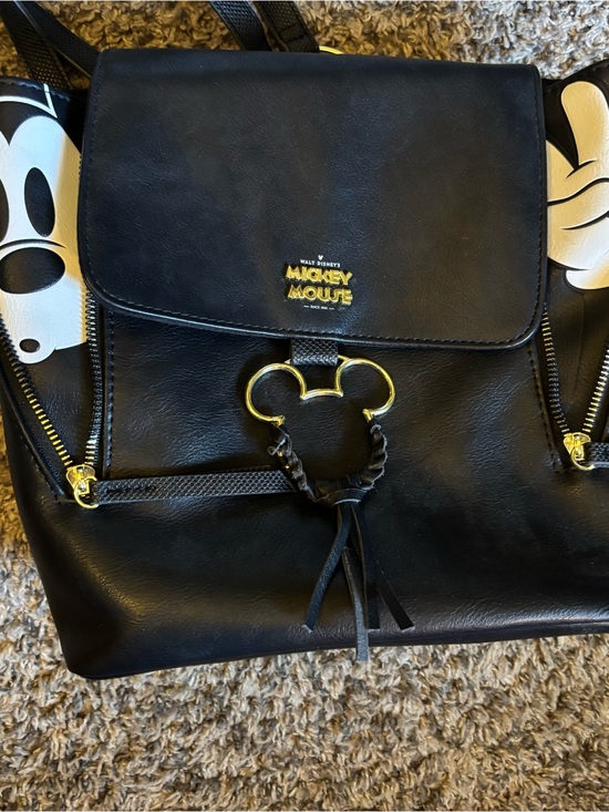 black leather mickey mouse backpack Disney PU Fashion or stick your pins to the perforated front panel Primark Disney Mickey Mouse Faux